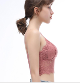 Sexy Lingerie Lace Bralette for Women V Neck Camisoles Racerback Double-Layered Crop Top