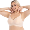Wireless Bras for Women, Seamless Full Coverage Comfortable Soft V Neck No Underwire Support Push Up Everyday Bra