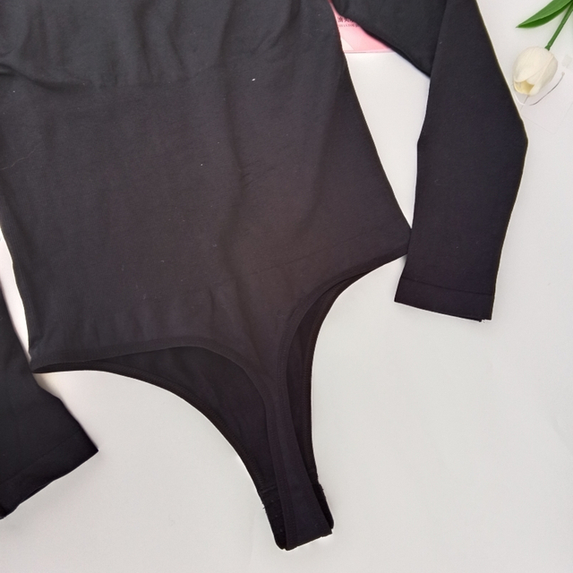 Women Crew Neck Body suit Women's Slimming Basic Tummy Control Bodysuit Tops Long Sleeve Bodysuits