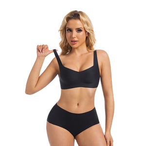 Push Up Bras for Women Wireless Bralettes with Support Seamless Everyday Bras Panties Sets
