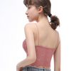 Sexy Lingerie Lace Bralette for Women V Neck Camisoles Racerback Double-Layered Crop Top