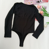 Women Crew Neck Body suit Women's Slimming Basic Tummy Control Bodysuit Tops Long Sleeve Bodysuits