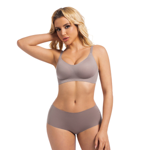 Wireless Bras for Women No Underwire Seamless Full Coverage Comfortable Everyday Bra Underwear Set