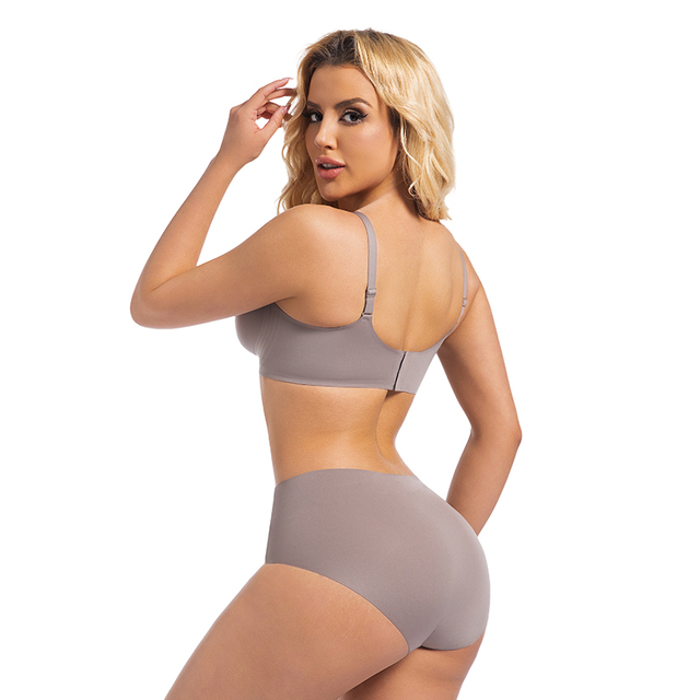 Wireless Bras for Women No Underwire Seamless Full Coverage Comfortable Everyday Bra Underwear Set